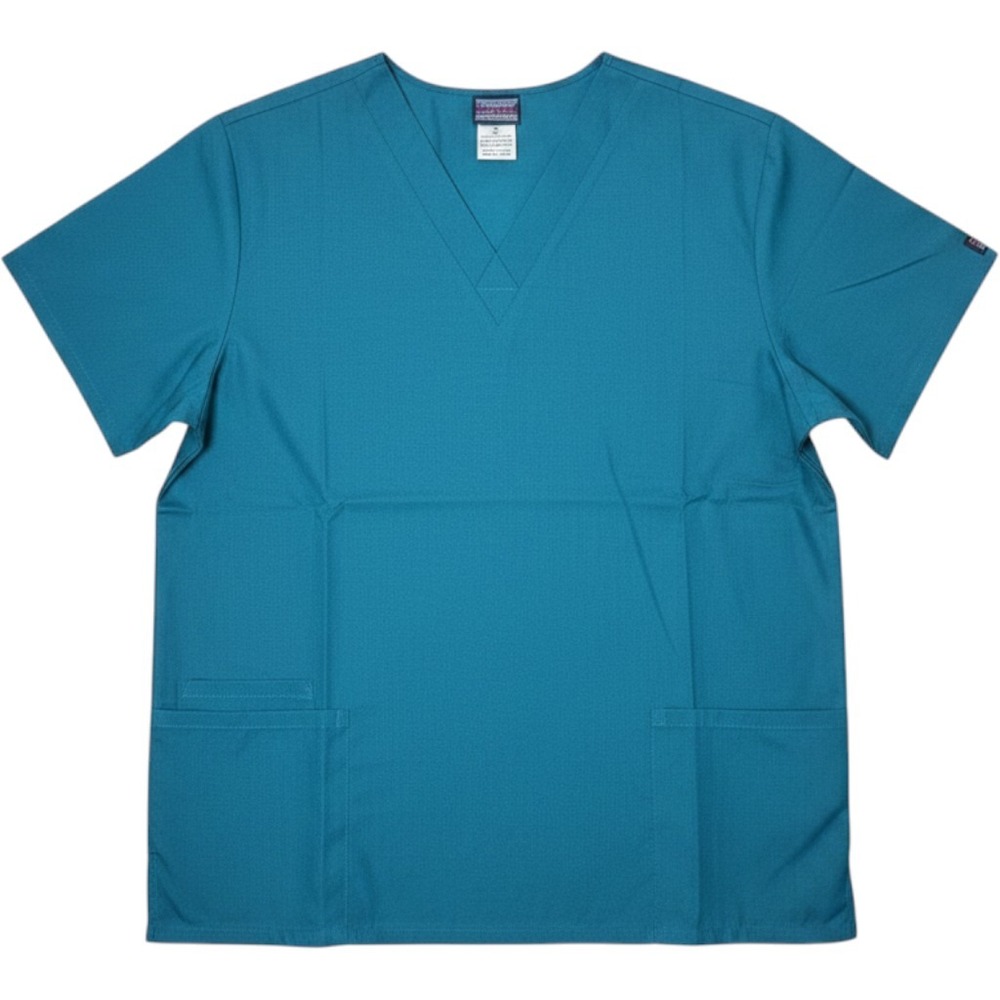 Cherokee Workwear 4700 V-Neck Scrub Top Teal Blue Medium TLBW New With Tags